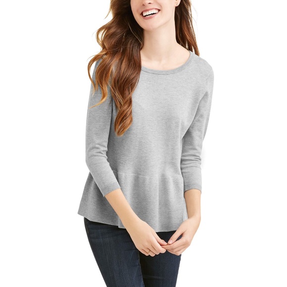 Time and Tru Sweaters - Women’s Peplum Sweater